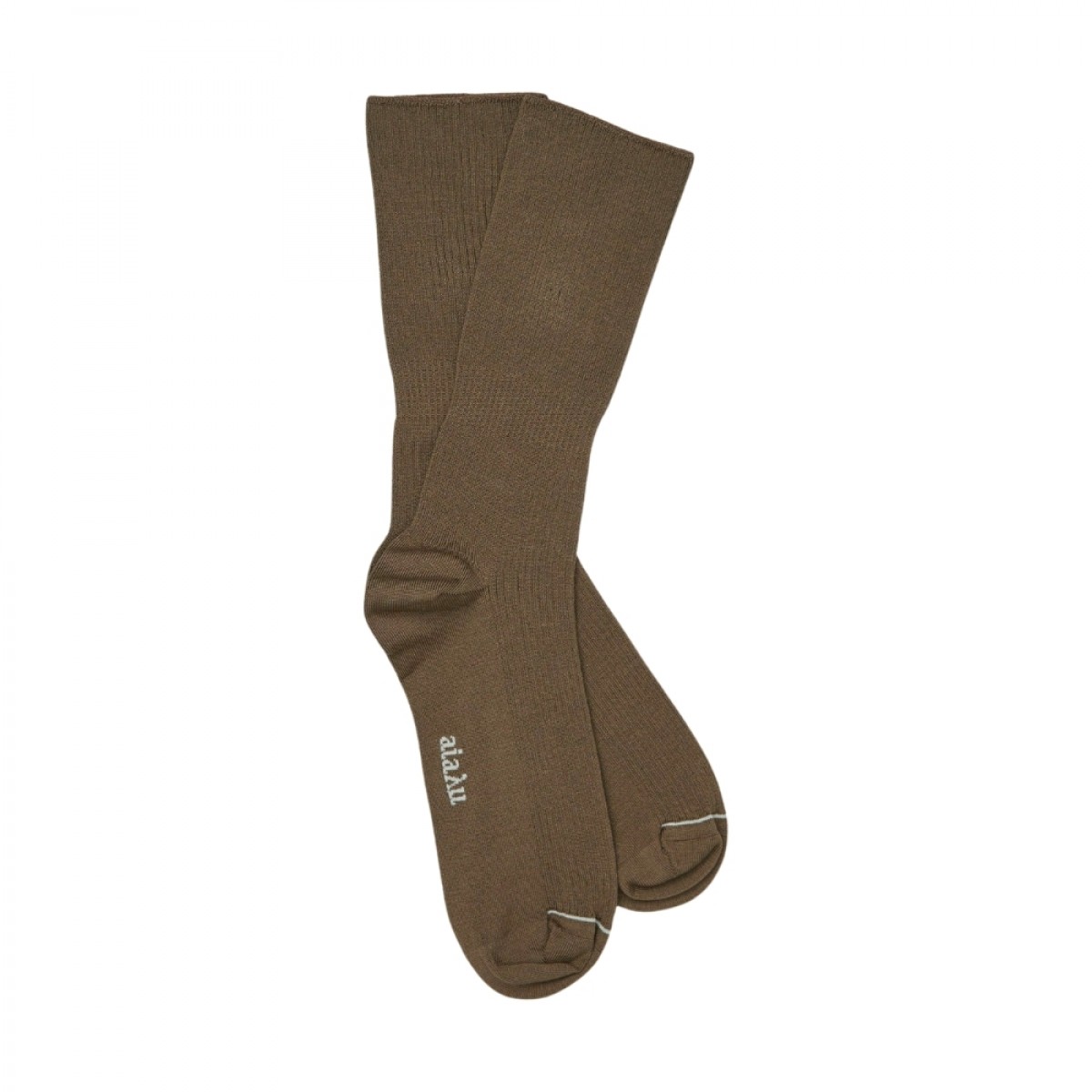 cotton rib socks - chestnut - front