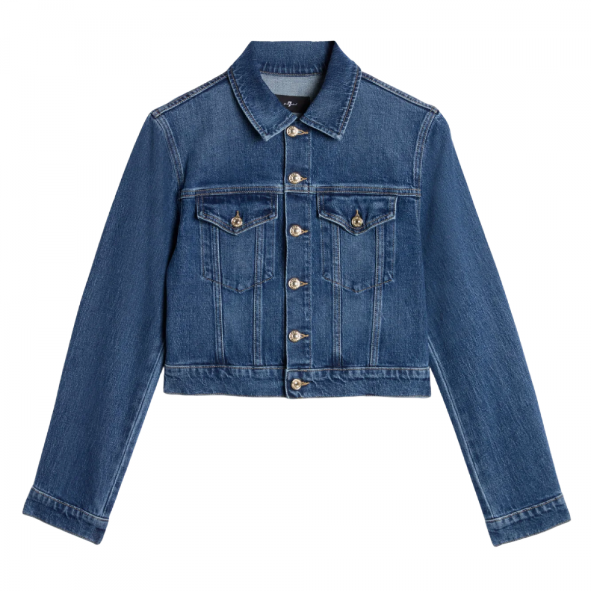 darts shrunken jacket seaside - denim blue