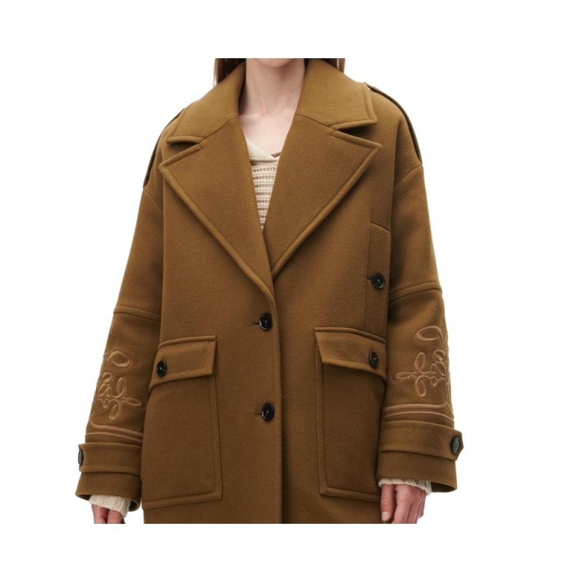 coat odin - cedar - model front