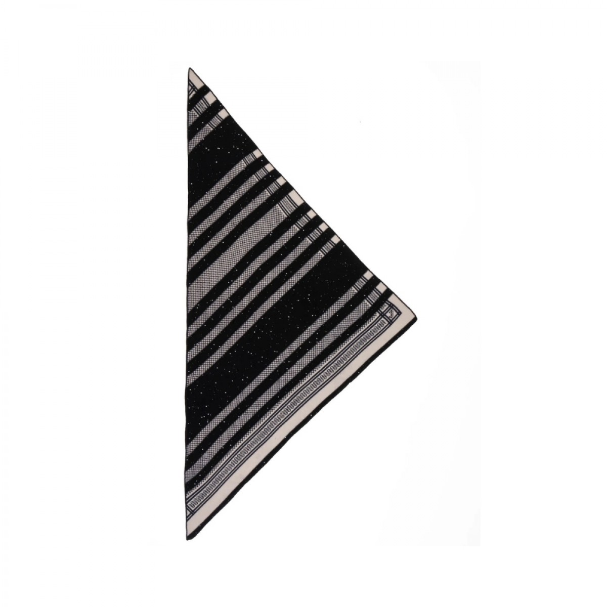 triangle trinity stripes - black with sequins - front