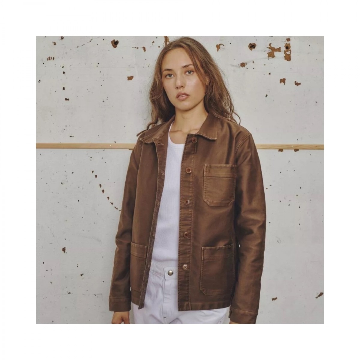 genuine work jacket - brown - front