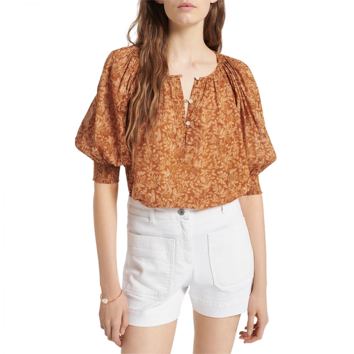 seban blouse - cinnamon - model front