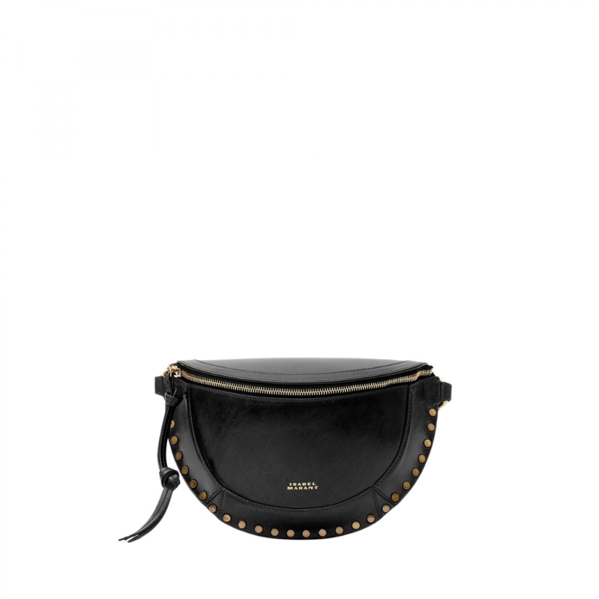 skano leather belt bag - black - front