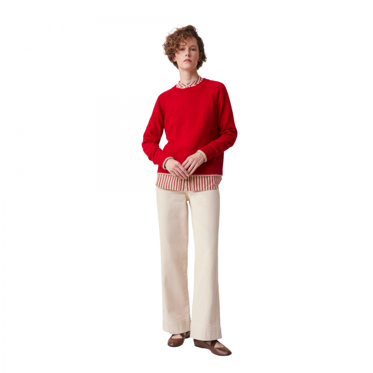 moismont sweater helen no 229 - red - model look