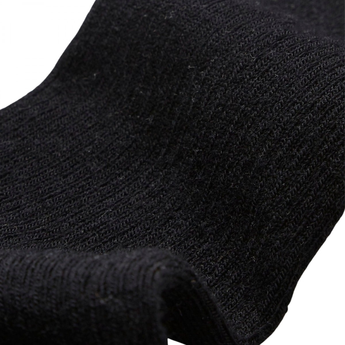 wool rib socks - black - kvalitet