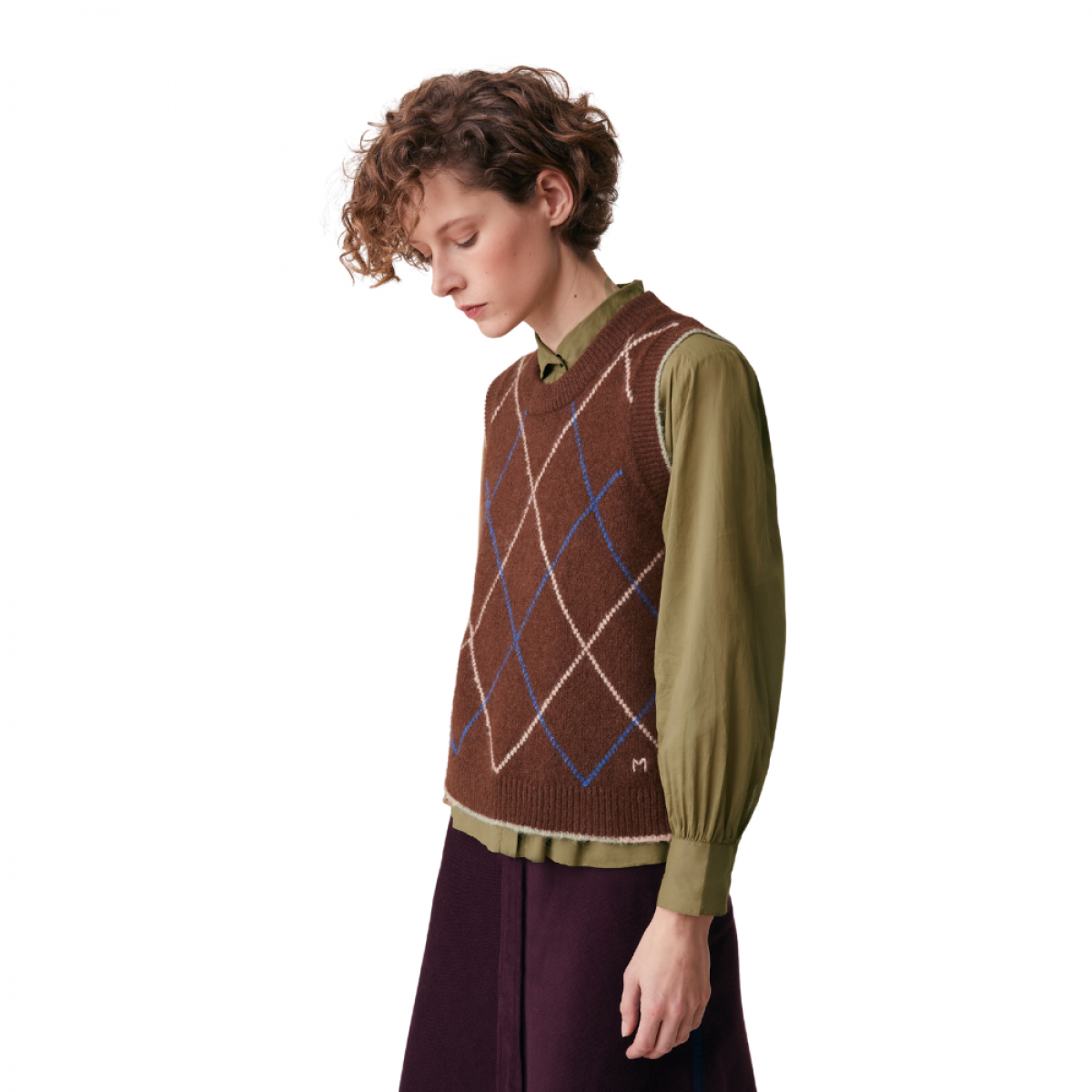 moismont sweater vest eddy no 234 - brown