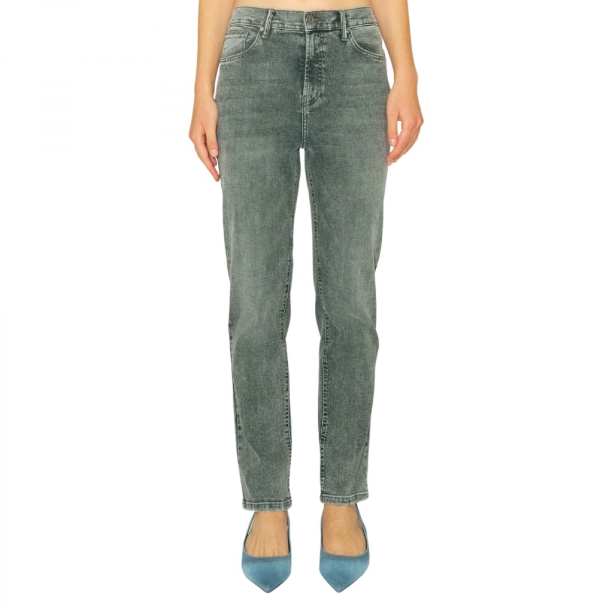 teresa jeans vintage grey used - grey - model front
