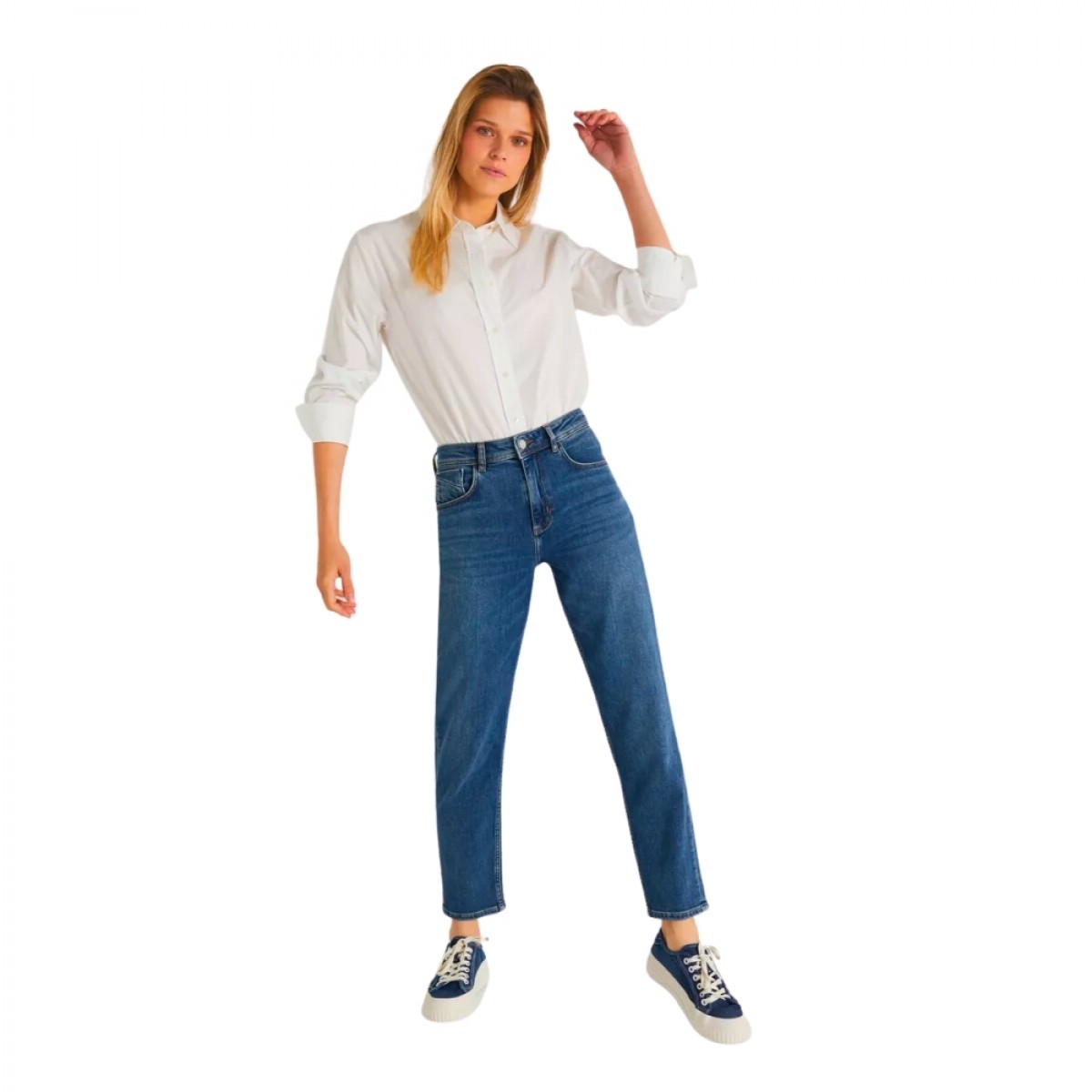 tapered jeans nola - denim blue - model front