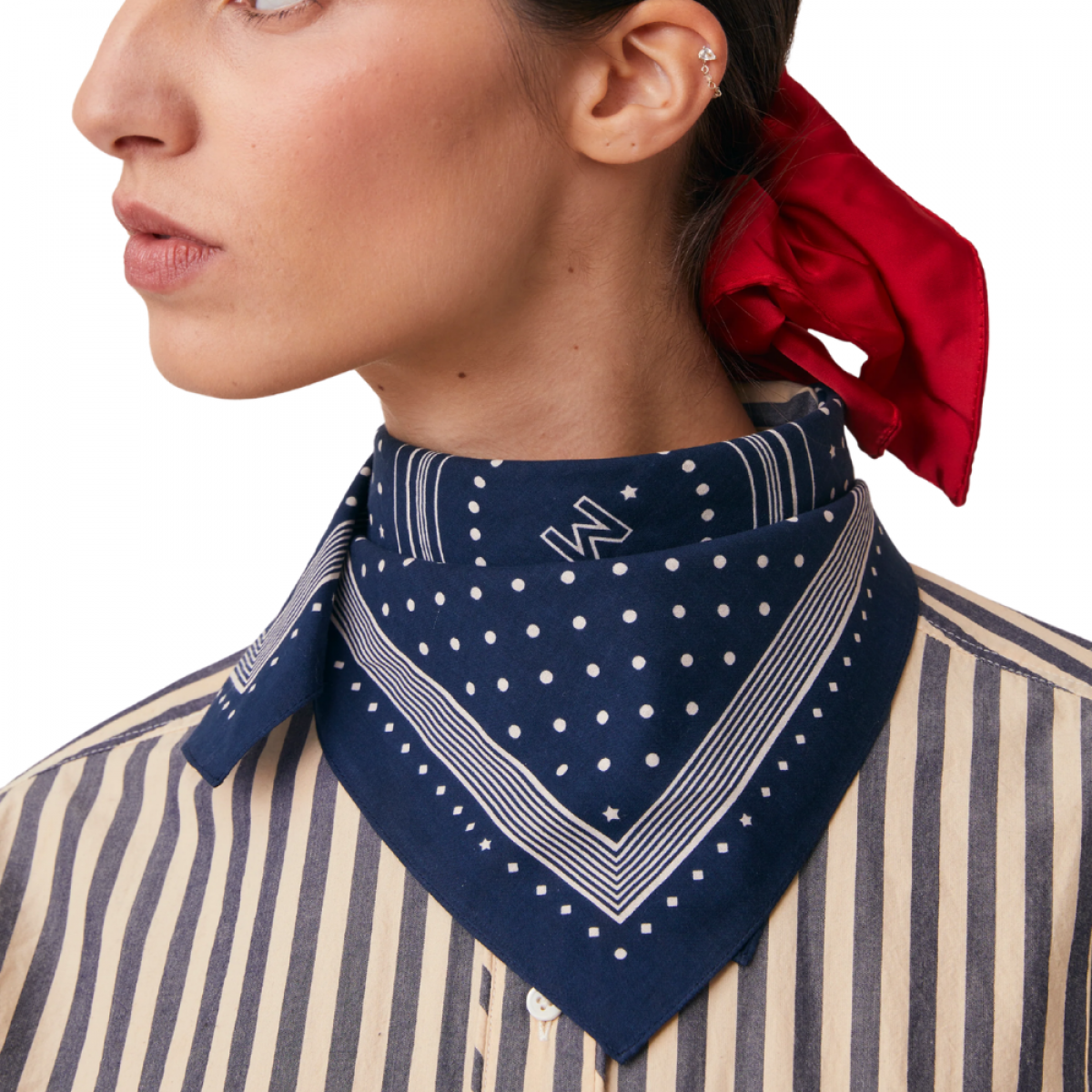 moismont scarf allegra no843 comedia - blue - model front