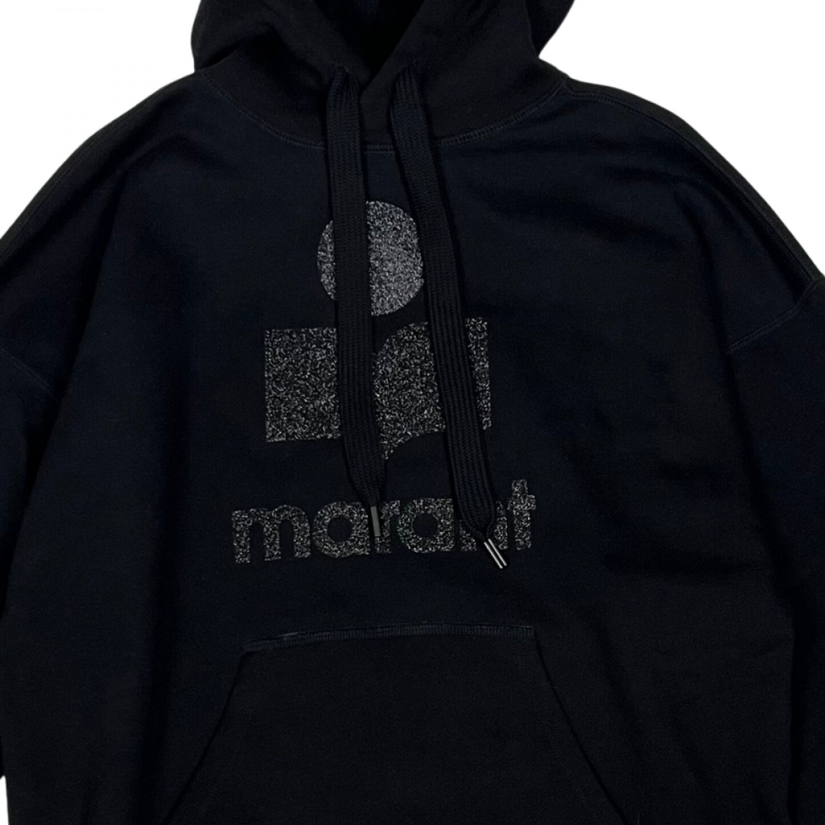 mansel oversize logo sweatshirt -black - logo