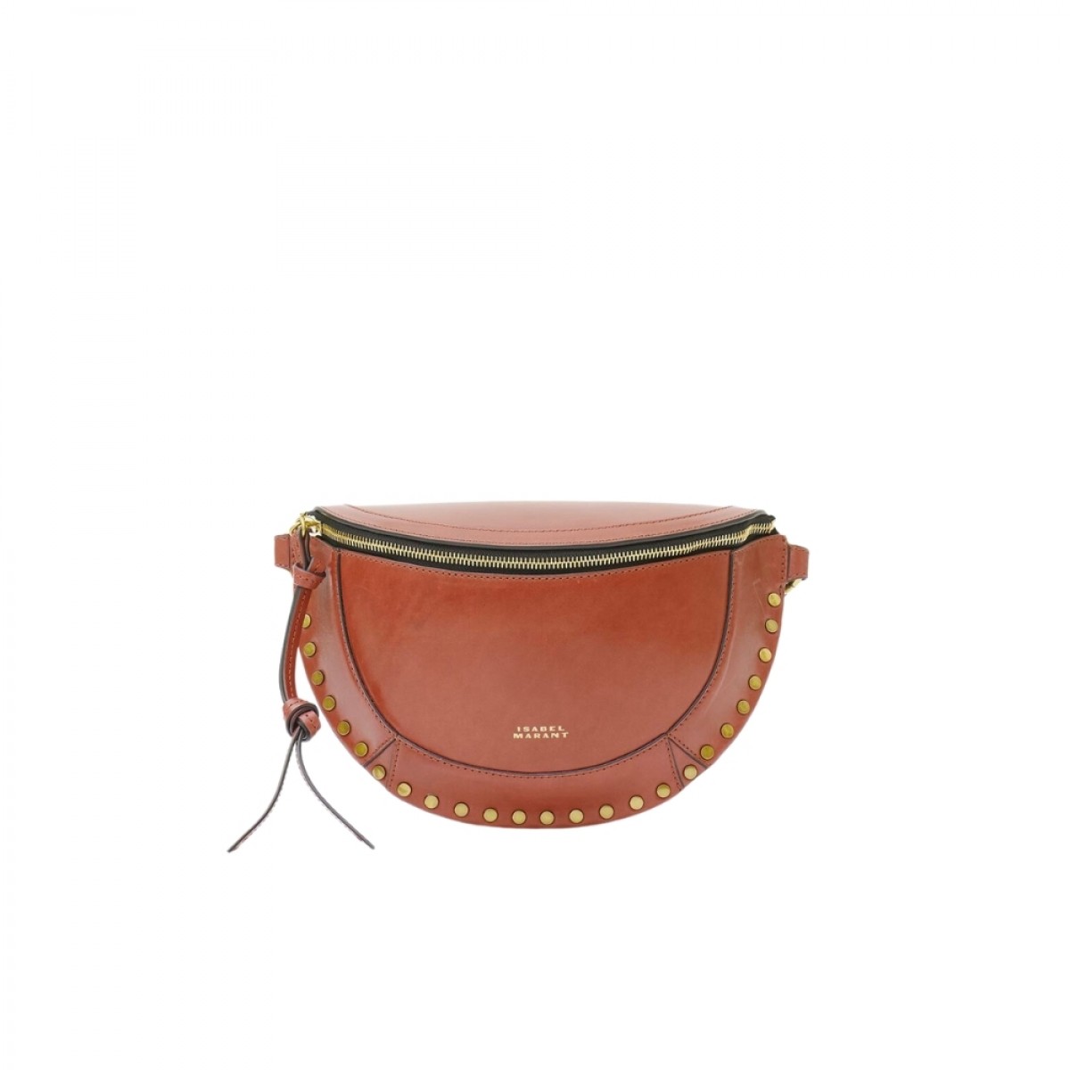 skano leather belt bag - cognac - front