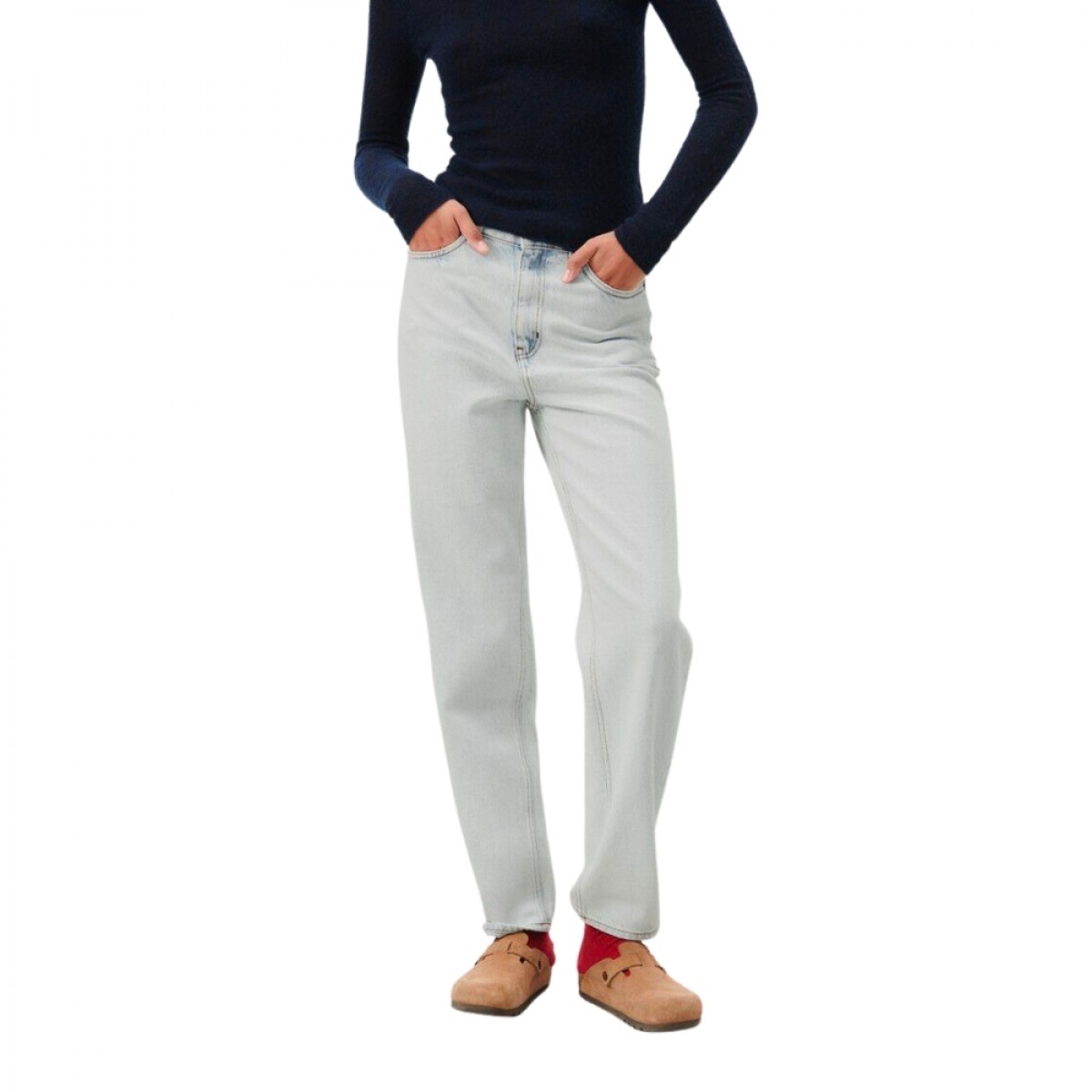 womens straight leg jeans joybird - winter bleached