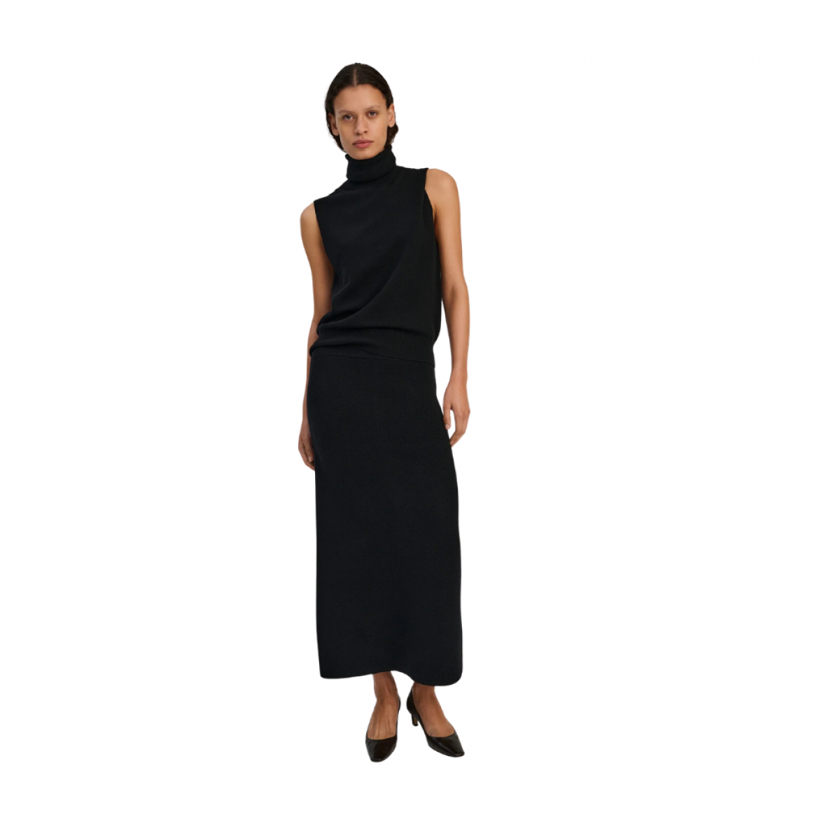 rhea skirt - black - model front