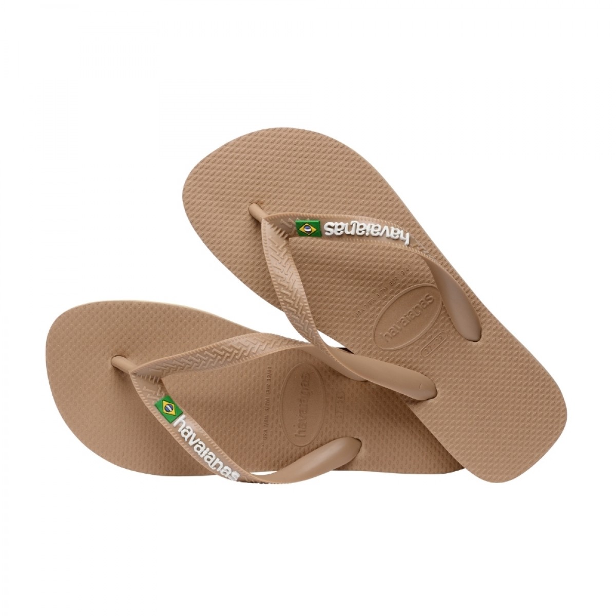 havaianas brasil logo - rose gold - look1