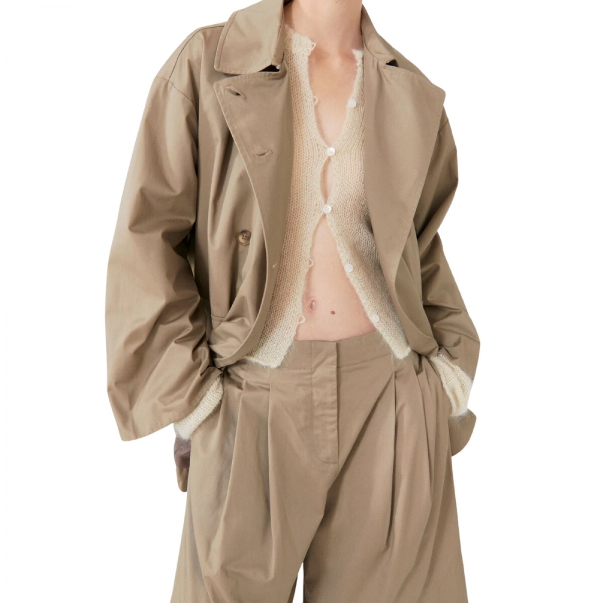 trine shorts - taupe - look