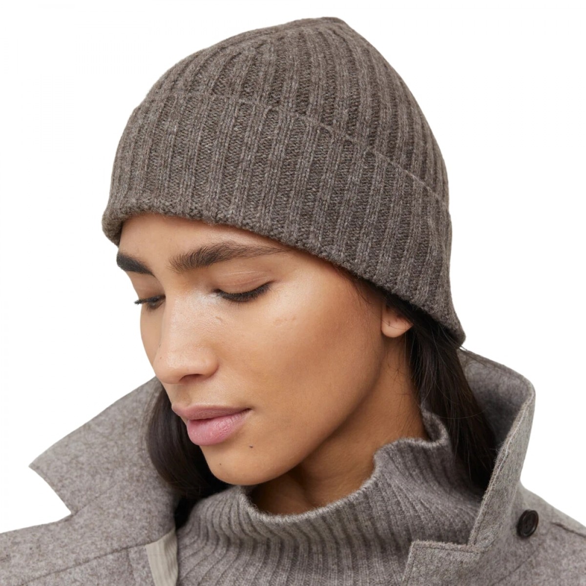 alana yak beanie - pure light brown