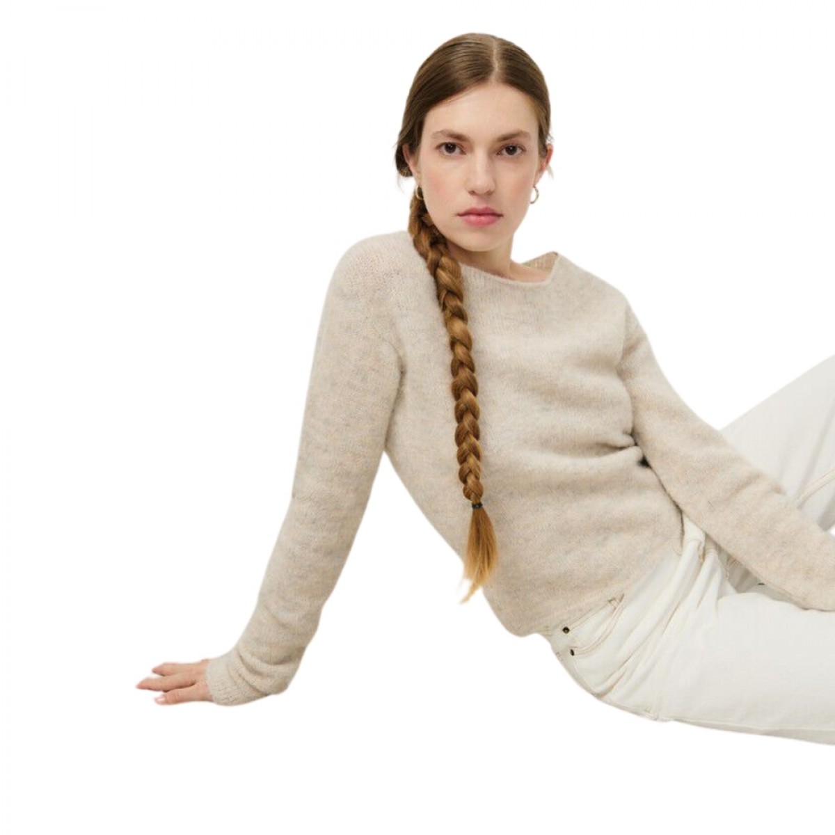 women´s jumper east - powder snow melange
