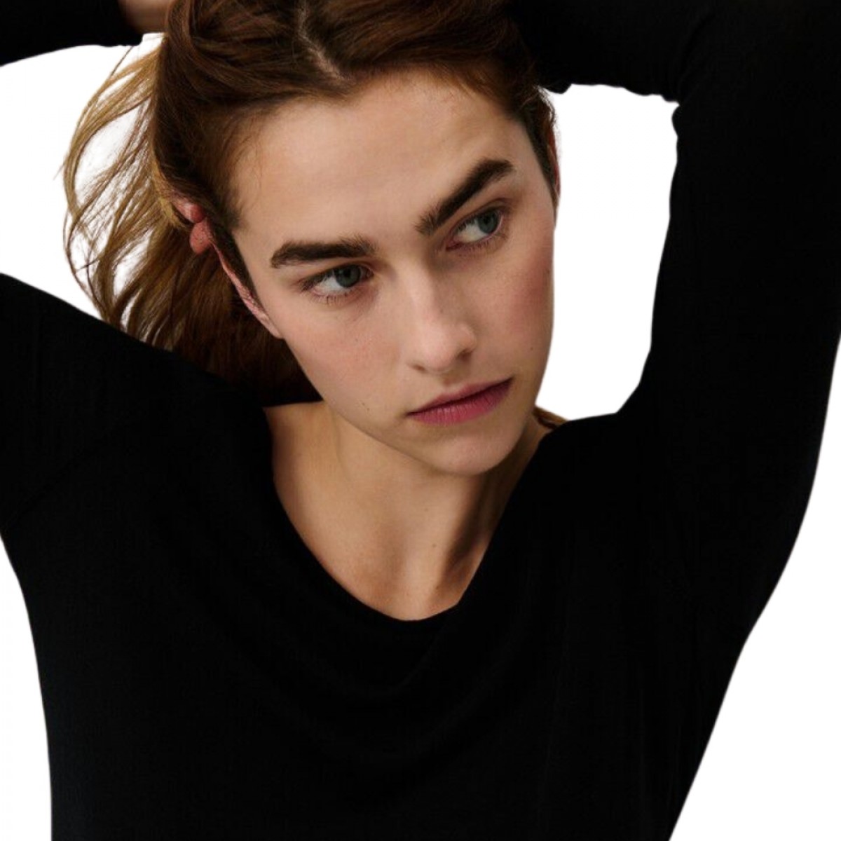 women's t-shirt lailow - black - hals