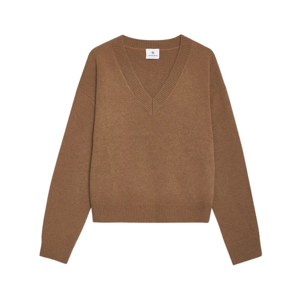 anine bing lee sweater - camel - front