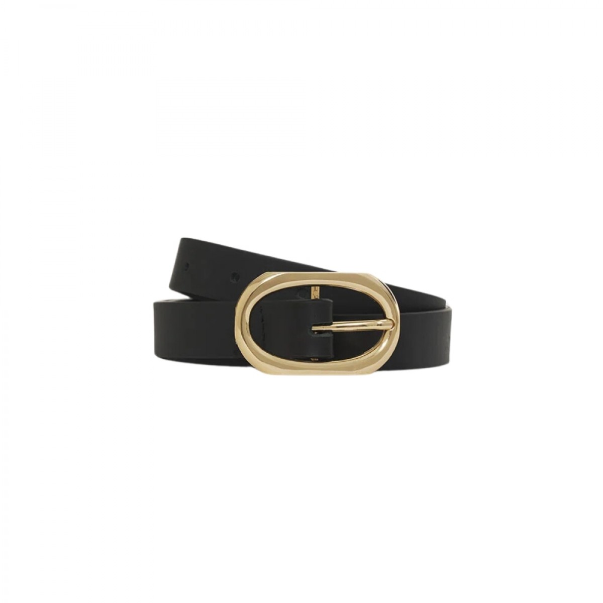 anine bing small signature link belt - black 