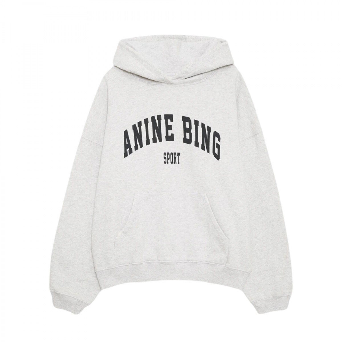 anine bing harvey sweatshirt - heather grey - front