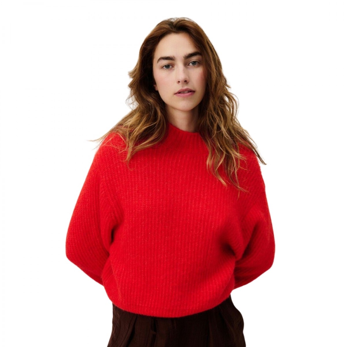 women´s jumper east - pepper melange - look 1