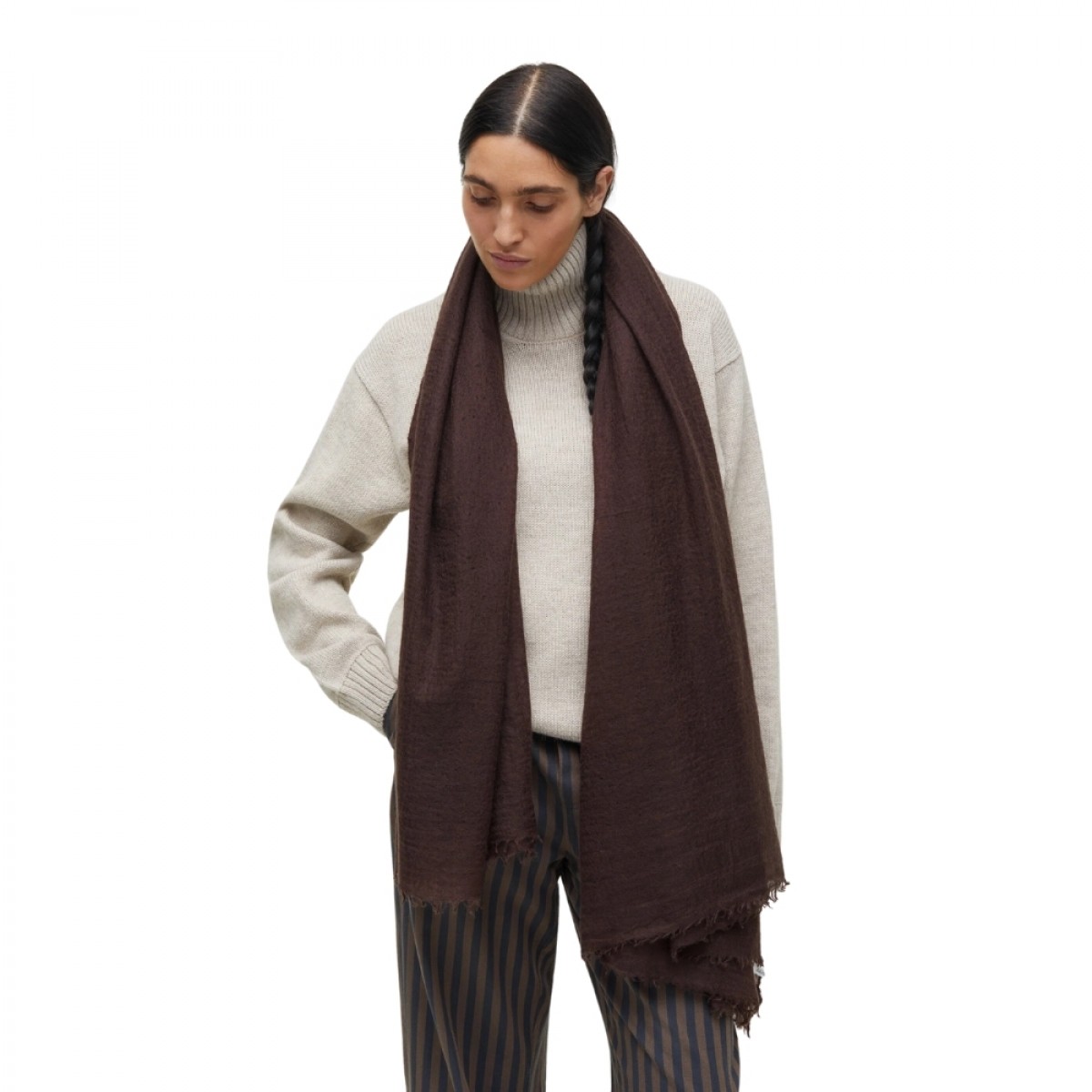 poon scarf - chocolate