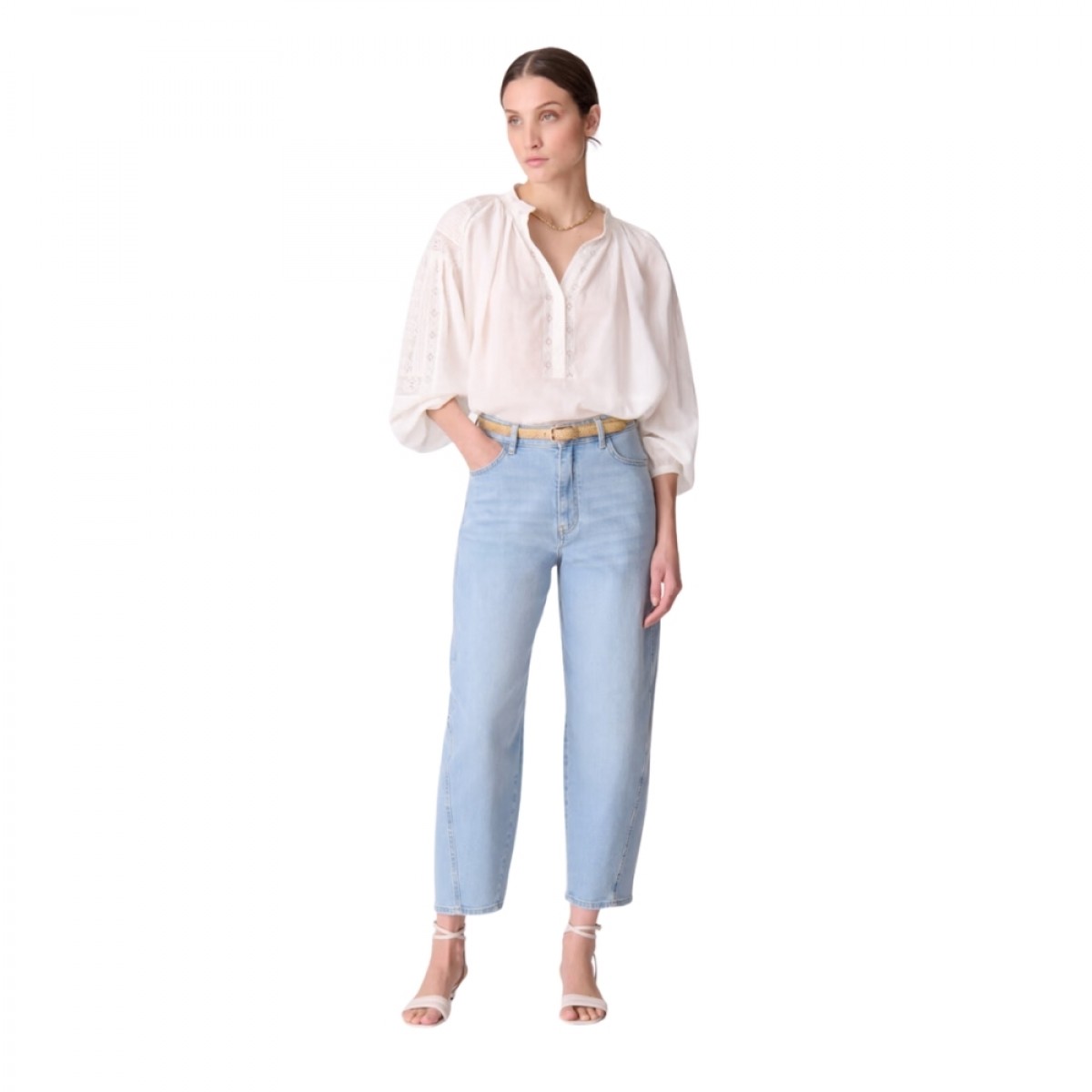 nipoa blouse - blance - model front