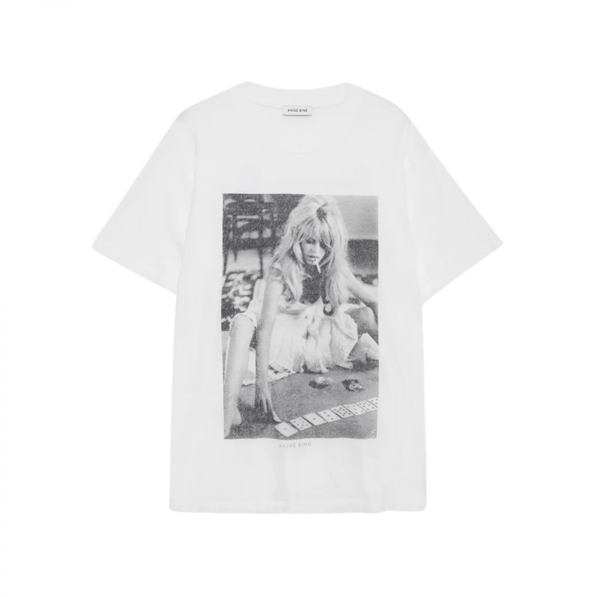 anine bing lili tee x brigitte bardot - ivory - front