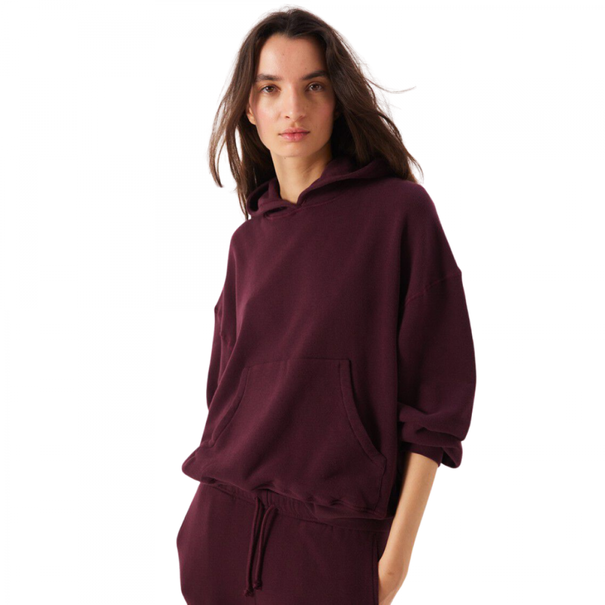 women's hoodie atubay - wine lees