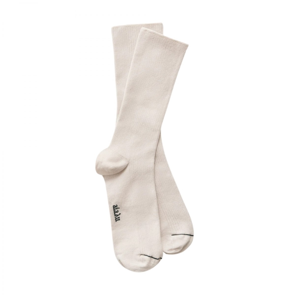 cotton rib socks - milk