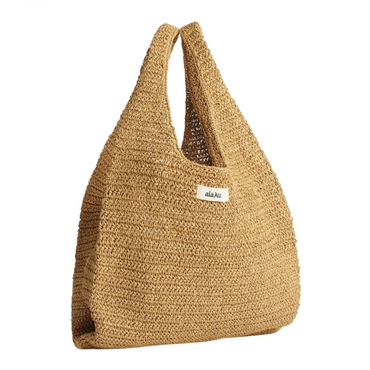 sophia straw bag medium - pure natural - front