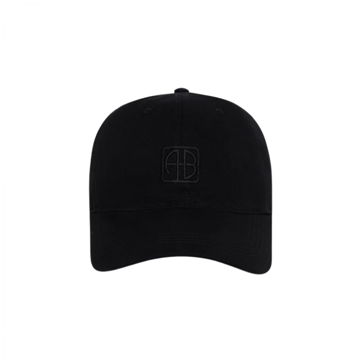 anine bing jeremy baseball cap framed monogram - black