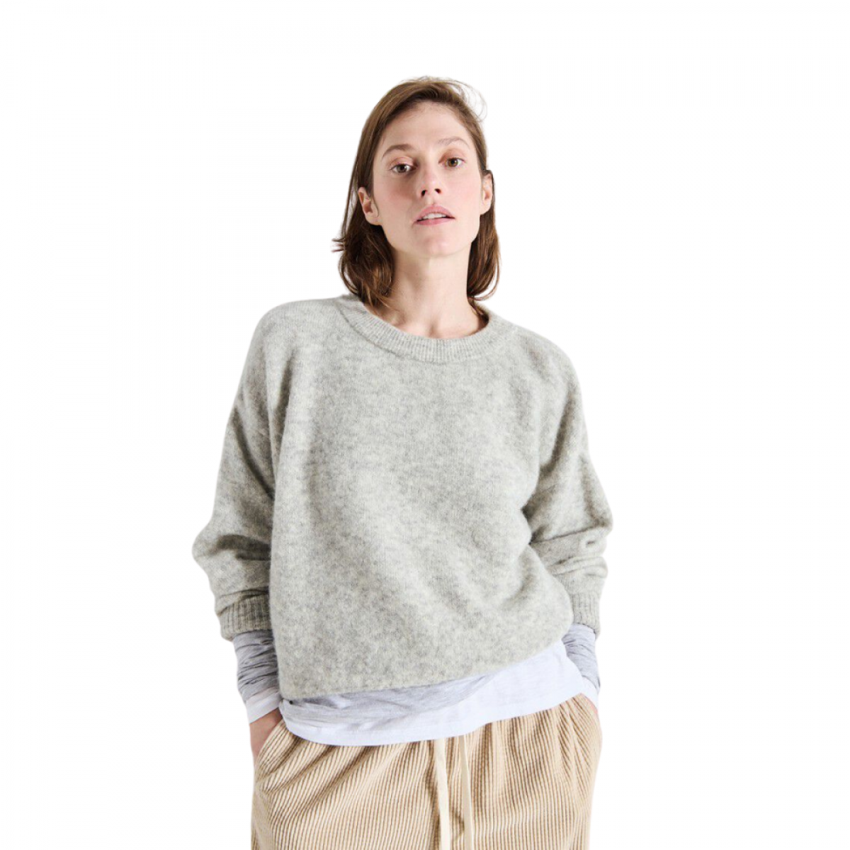 women's jumper vitow - light grey melange 