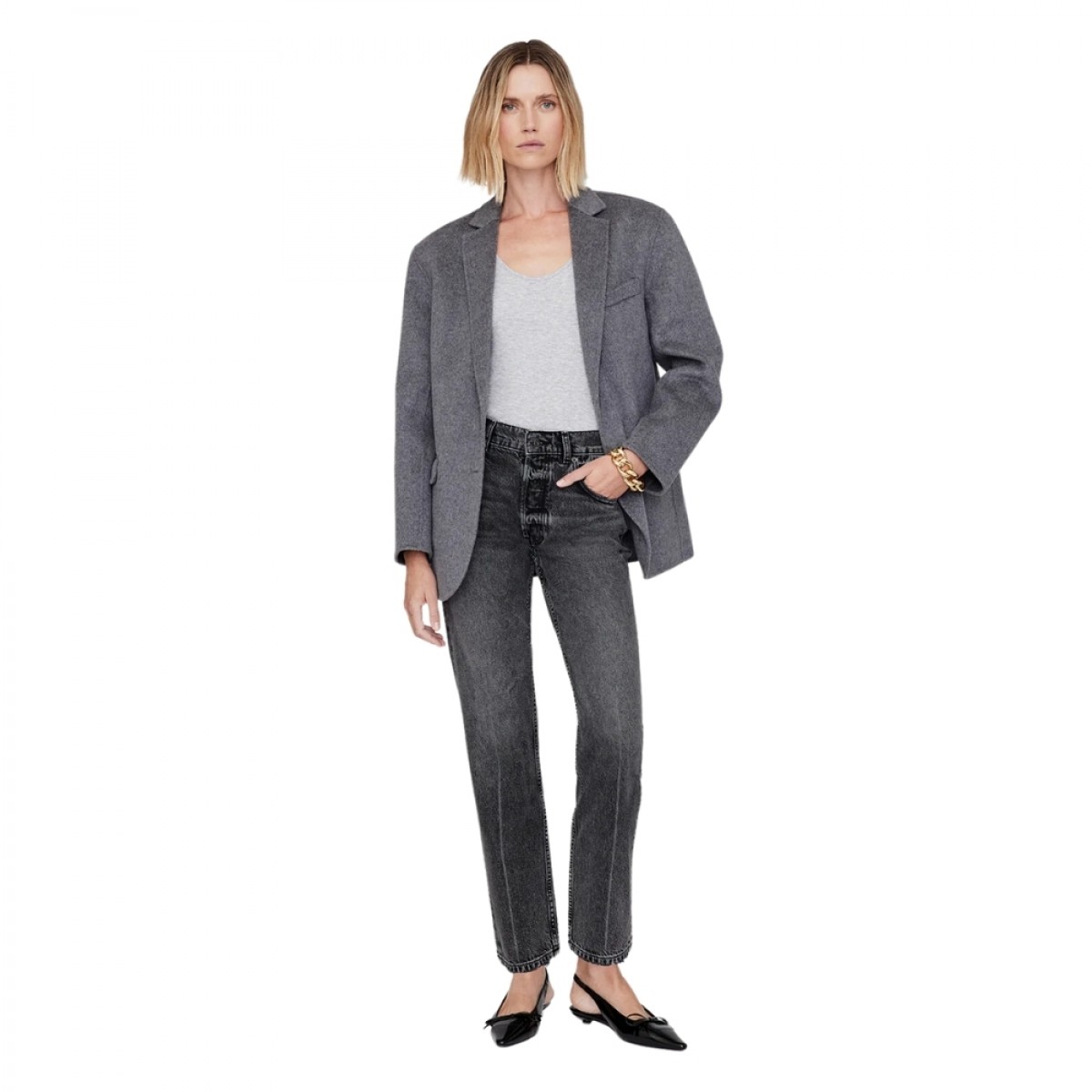 anine bing kate jean - grey - model look 2