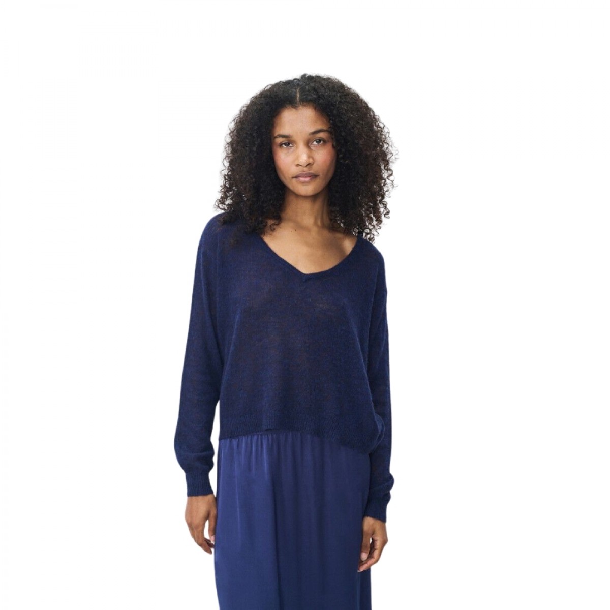 women's jumper - dumy - navy melange