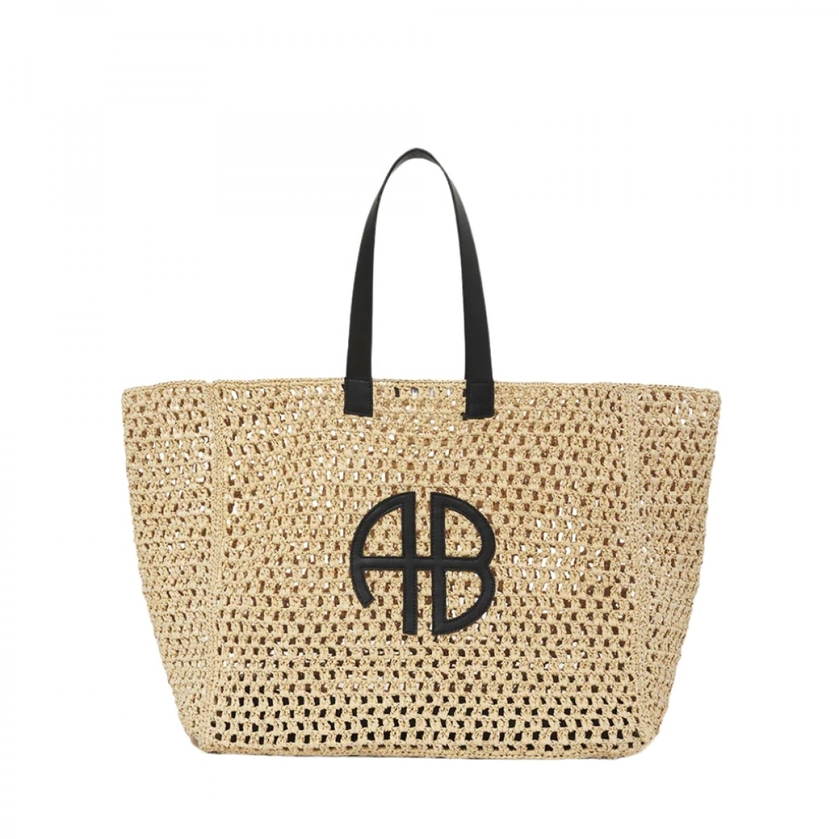 anine bing large rio tote - natural - front