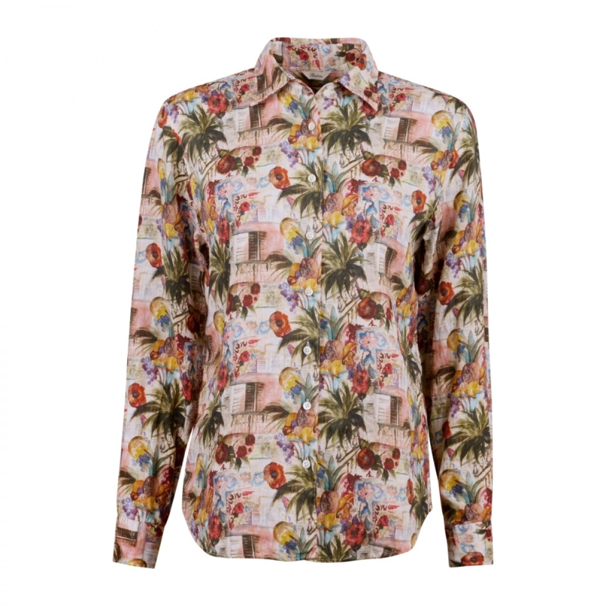 siri shirt - pink pattern - front