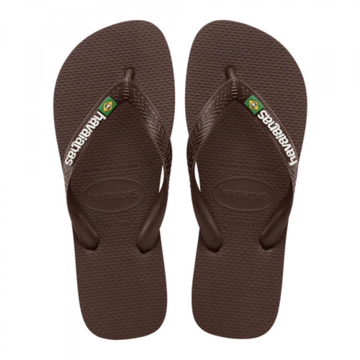 havaianas brasil logo - dark brown