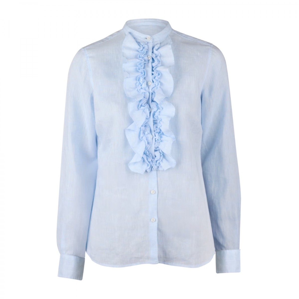 hillary linen blouse - blue