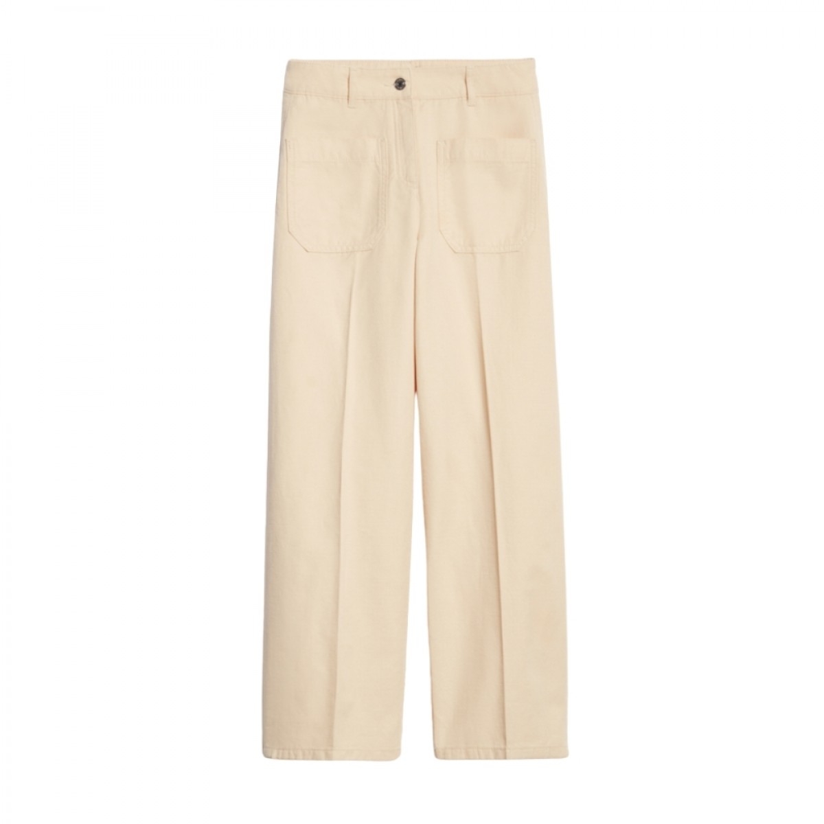 helias cropped pants - beige - front