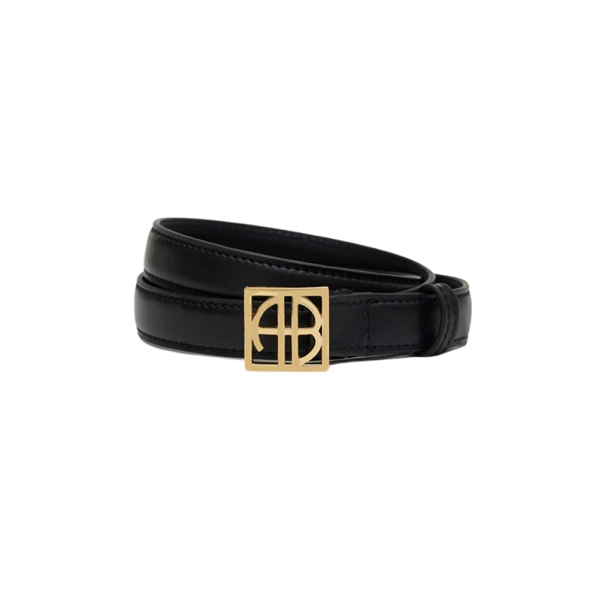 anine bing monogram belt - black
