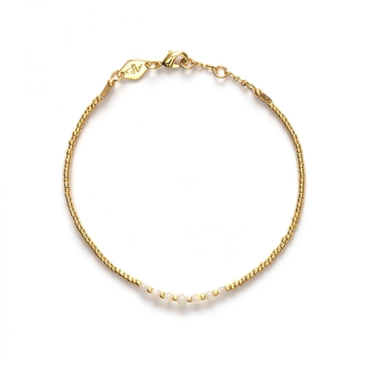 anni lu bread & gem bracelet - peal