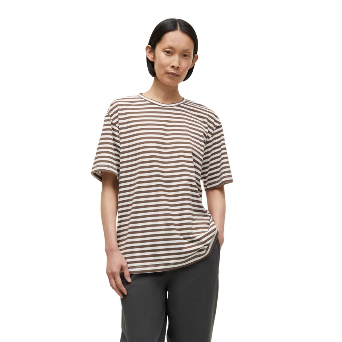 classic circular tee - mix coffee