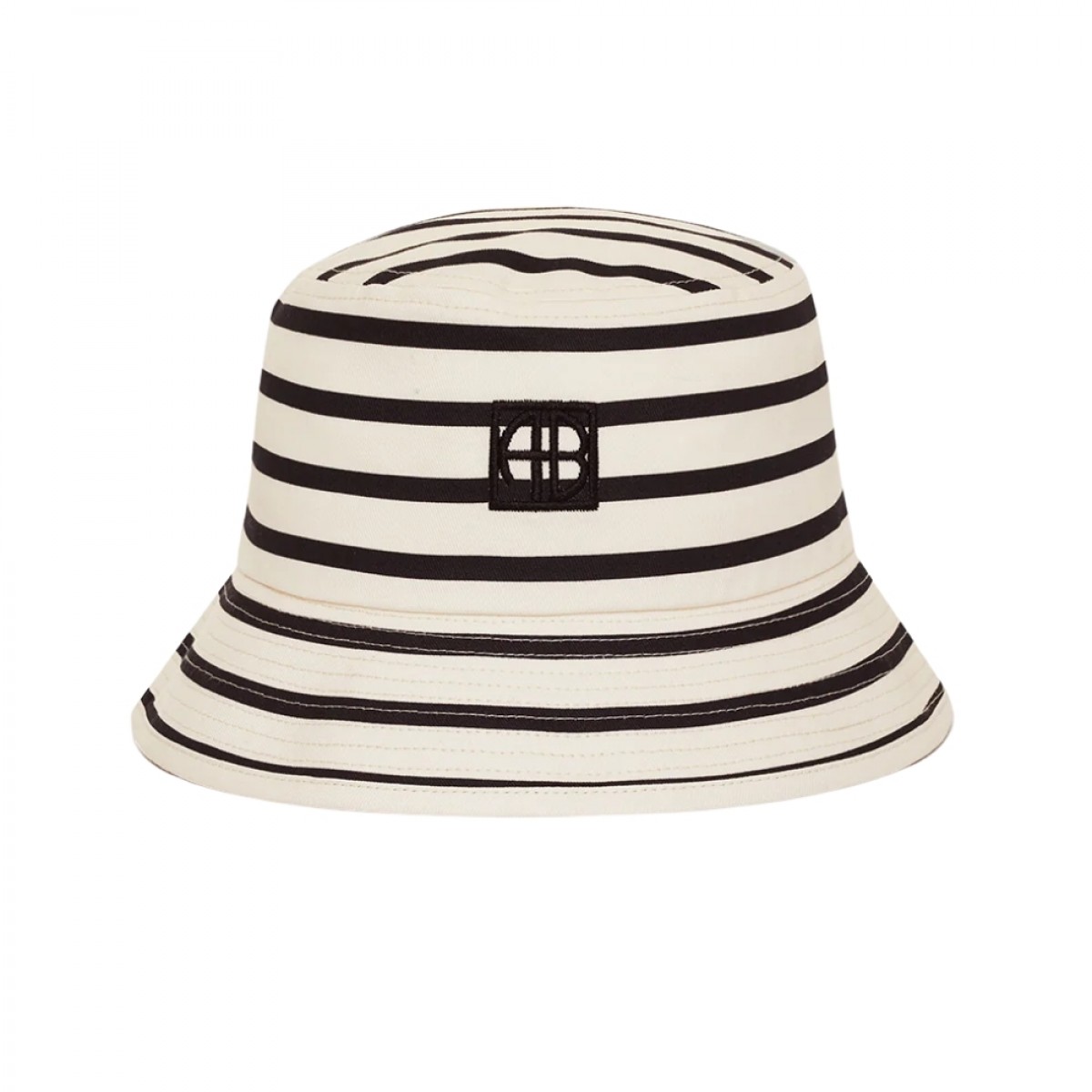anine bing nicks bucket hat - black stripe 