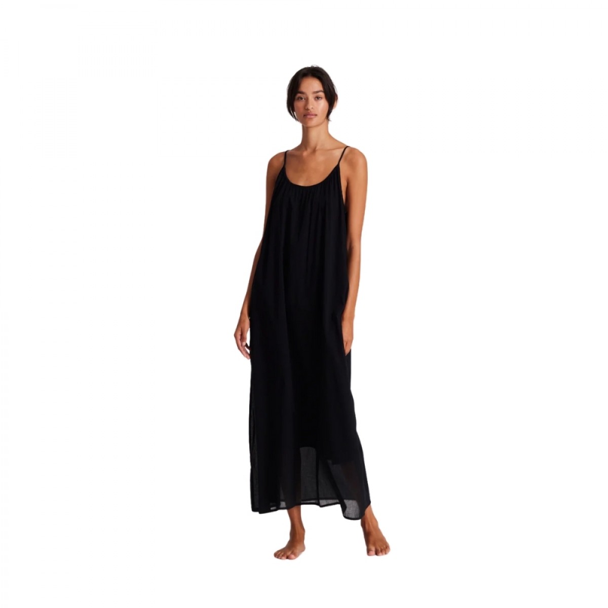 carmen dress voile - black