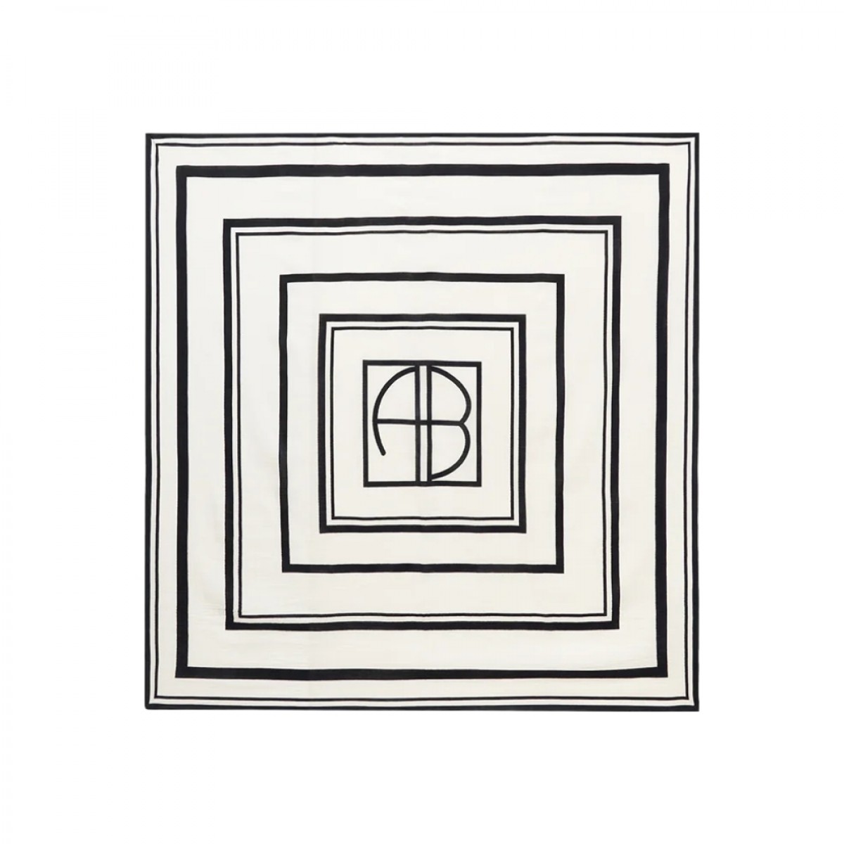 anine bing eliza sarong - ivory and black monogram