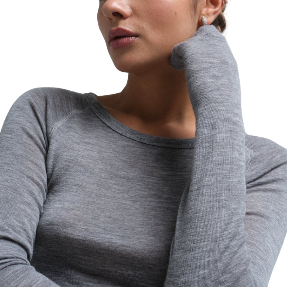 wollen jade - grey melange - look