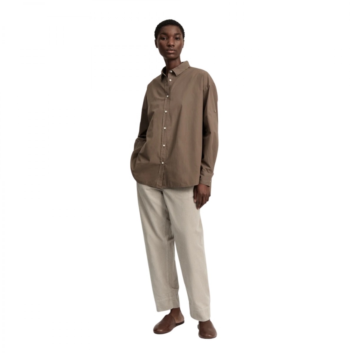 aiayu shirt - earth - model front
