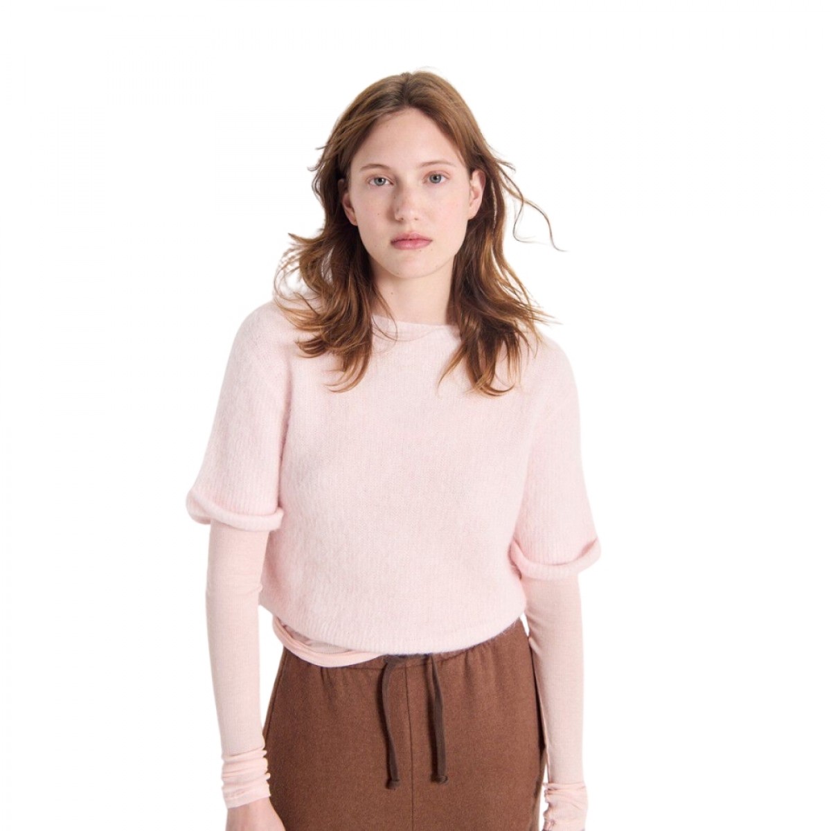 women's jumper nenybay - rose bud - model front